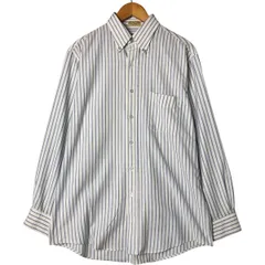 古着 ~90年代 エルエルビーン L.L.Bean 長袖 ボタンダウンストライプシャツ USA製 メンズL相当 ヴィンテージ/eaa557777
