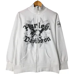 古着 ハーレーダビッドソン Harley-Davidson 鷲柄 イーグル柄 フルジップスウェットシャツ トレーナー レディースL相当/eaa558058のサムネイル