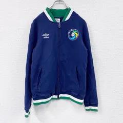 古着 used　umbro　アンブロ　スウェットトラックジャケット/ジャージ　刺繍ロゴ　紺　ネイビー　Mサイズ