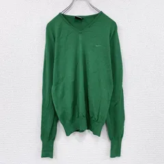古着 used　NIKE GOLF　ナイキゴルフ　ウールニットセーター　スウッシュ　緑　グリーン　Mサイズ