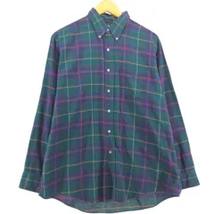 古着 80年代 エルエルビーン L.L.Bean 長袖 ボタンダウン フランネルチェックシャツ USA製 メンズXL相当 ヴィンテージ/eaa559781