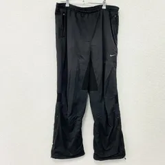 古着 used　00s　NIKE　ナイキ　トラックパンツ　ナイロンパンツ　スウッシュ　ヴィンテージ　黒　ブラック　Lサイズ
