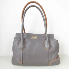 良品 LANCEL ランセル レザー ミニボストンバッグ ハンドバッグ グレー レディース 古着 中古 USED