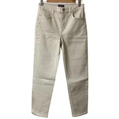 美品 23SS Theory セオリー BONE DENIM TREECA D FI ストレッチ デニムパンツ ジーンズ サイズ26 ベージュ レディース 古着 中古 USED