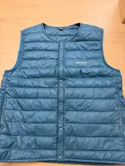 モンベル 軽量 ダウン ベスト ブルー