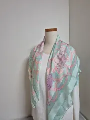 ニーナリッチ ミントカラー シルク100% スカーフ