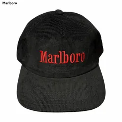 Marlboro Logo Embroidery Corduroy Cap Trucker Cap マールボロ マルボロ コーデュロイキャップ トラッカーキャップ 刺繍ロゴ 古着