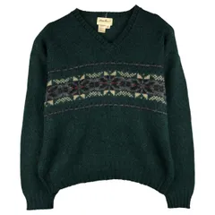 古着 00年代 エディーバウアー Eddie Bauer スノー柄 雪柄 ノルディックセーター USA製 メンズL相当/eaa591476