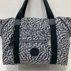 8648　KIPLING キプリング　ボストンバッグ　トートバッグ　大きめ　大容量　旅行用バッグ　トラベルバッグ　レディース　軽量　カジュアル　シンプル　ポケット多数　総柄　寒色系