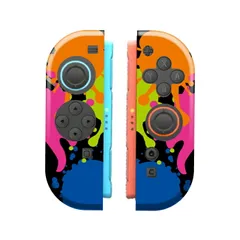 Nintendo Switch2 switch2 switch2専用 ケース 任天堂 スイッチ2 Joy-Con ジョイコン カバー ケース インク ペンキ ペイント ブルー レッド パープル ネオン 保護 保護ケース キズ防止 指紋防止 軽量 カラー05
