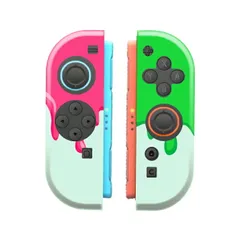 Nintendo Switch2 switch2 switch2専用 ケース 任天堂 スイッチ2 Joy-Con ジョイコン カバー ケース インク ペンキ ペイント ブルー レッド パープル ネオン 保護 保護ケース キズ防止 指紋防止 軽量 カラー04