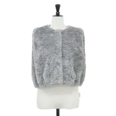 【美品】Ballsey ボールジー ベスト グレー サイズ:36(9号) | 24秋冬 ランダムファー ショートベスト / ジレ | クルーネック クロップド丈 パフシルエット | トップス 羽織り【レディース】【中古】