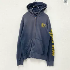 古着 used　Ocean Pacific　オーシャンパシフィック　フルジップスウェットパーカー/フーディー　ネイビー　Lサイズ