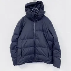 古着 used　UNIQLO　ユニクロ　シームレスダウンパーカー　ナイロンジャケット　ダウン90％　黒　ブラック　XLサイズ