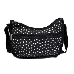 LESPORTSAC(レスポートサック) ショルダーバッグ - 黒×白 ハート柄