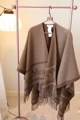 Max Mara HILDE ジャカードウール ポンチョ マフラー