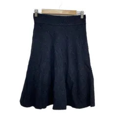 ブルーレーベルクレストブリッジ スカート サイズ38 M レディース美品  - ダークネイビー ひざ丈/ツイード/チェック柄