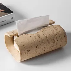 天然石 ティッシュカバー 樹脂 ペーパーホルダー ティッシュ ボックス 収納 インテリア モダンインテリア デスク おしゃれ かわいい