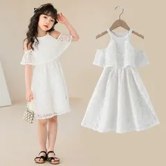【新品?未使用】レース 子供ワンピース リゾートワンピース キッズ 女の子 ジュニアワンピース 発表会 パーティー ピアノ発表会 結婚式 入