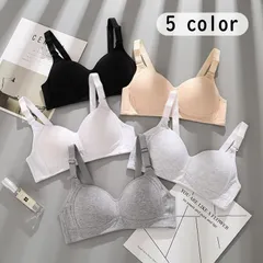 新しい未使用 ブラジャー ジュニア レディース インナー 中学生 高校生 女の子 下着 単品 3/4カップ ノンワイヤー パッド入り 3列 3段ホッ