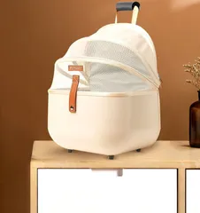 ペットキャリーリュック 猫 小型犬用 2wayキャリーバッグ 軽量 ポリエステル 通気性 猫 犬 お散歩 通院 旅行