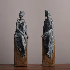 オブジェ アフリカ部族 モチーフ 彫像 オーナメント 装飾品 アート おしゃれ お洒落 インテリア 雑貨 ギフト プレゼント 合成樹脂