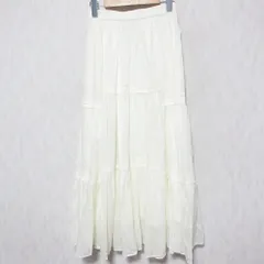 未使用 24SS GRACE CONTINENTAL グレースコンチネンタル ギャザーレースロングスカート 0124221066 サイズ36 キナリ レディース 古着 中古 USED