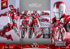 ホットトイズ ムービー・マスターピース ダイキャスト ディズニー100 1/6スケールフィギュア アイアンマン・マーク7 (プラチナカラー) MMS696D54