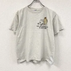 古着 used　TIN TIN　タンタンの冒険　タンタンとピカロたち　半袖プリントTシャツ　コミックT　キャラクターT　白　ホワイト　