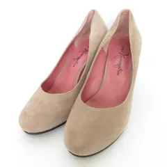 新品同様 GINZA Kanematsu 銀座かねまつ スエード パンプス 23.5cm ベージュ レディース 古着 中古 USED