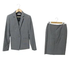 美品 EPOCA エポカ テーラードジャケット スカート スーツ セットアップ 38 グレー レディース 古着 中古 USED