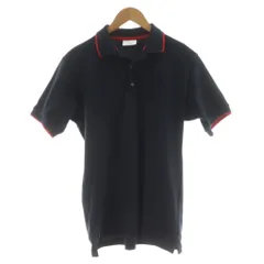 アディダス adidas ポロシャツ L 紺 ネイビー 赤 レッド 半袖 ポロカラー ロゴ刺繍 /RP ■GY58