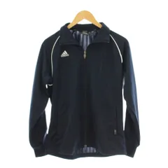アディダス adidas トラックジャケット 上着 M ネイビー 長袖 スタンドカラー パイピングデザイン /LP ■GY61