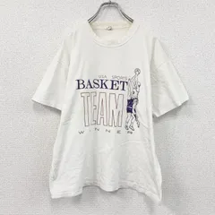 古着 used　90s～　CASUAL WEAR　半袖Tシャツ　Basketball　バスケットボール　白　ホワイト　Lサイズ