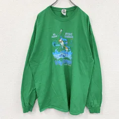 古着 used　GILDAN　ギルダン　長袖Tシャツ/ロンT　緑　グリーン　2XLサイズ