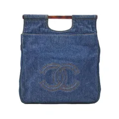 CHANEL シャネル   ハンドバッグ   ココマーク  べっ甲柄　デニム　シルバー金具　ブランド【中古】【送料無料】