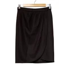 美品 MaxMara マックスマーラ ラップスカート サイズ2 ブラウン レディース 古着 中古 USED