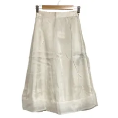 未使用 MUVEIL ミュベール  シアースカート レース エレガント サイズ36 オフホワイト レディース 古着 中古 USED