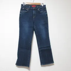 美品 RED CARD レッドカード Marmalade Midrise Semi Flare セミフレア デニムパンツ ジーンズ 493523 W24 インディゴ レディース 古着 中古 USED