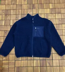 マリテフランソワジルボー ボア フリース ジャケット ダークネイビー L