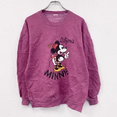 古着 used　90s～　Minnie　ミニーマウス　Disney　ディズニー　スウェット/トレーナー　ヴィンテージ　ピンク　