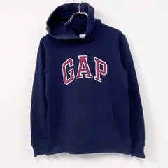 古着 used　GAP　ギャップ　スウェットパーカー/フーディー　デカロゴ　紺　ネイビー　XSサイズ