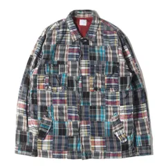 GOOD ENOUGH グッドイナフ ジャケット ネイビー系 サイズ:L | 00s マドラスチェック パッチワーク シャツジャケット | 00年代 アーカイブ | アウター ブルゾン 上着【メンズ】【中古】のサムネイル