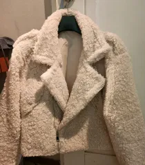 アイボリー ボア クロップド ジャケット