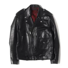CHRISTIAN DADA クリスチャン ダダ レザー シングル　ライダース CHRISTIAN DADA / ​クリスチャンダダ より18AWのPRINT RIBBED LEATHER