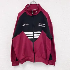 古着 used　～90s　adidas　アディダス　トラックジャケット/ジャージ　フロッキープリント　赤　レッド　Mサイズ