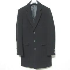 美品 JOURNAL STANDARD ジャーナルスタンダード ウール シングル チェスターコート S ブラック メンズ 古着 中古 USED