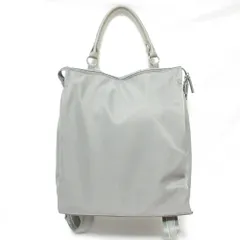 良品 ear PAPILLONNER イアパピヨネ 撥水2WAYスクエアリュック バックパック トートバッグ グレー レディース 古着 中古 USED