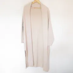 良品 MUSE Deuxieme Classe ミューズドゥーズィエムクラス Twins cotton ロングガウン カーディガン コーディガン ベージュ レディース 古着 中古 USED