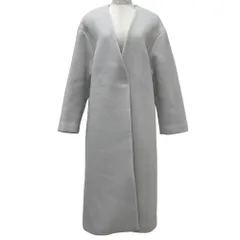 良品 FRAY I.D フレイアイディー ウール ノーカラーコート 1 アイボリー レディース 古着 中古 USED